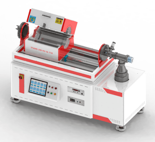 high vacuum sliding rail tube furnace