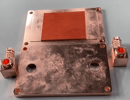 Vacuum brazing of copper water-cooled plates