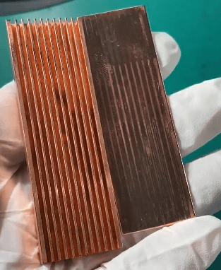 Microchannel Water-Cooled Plates for Optical Modules (T2 Copper, Before & After Welding)